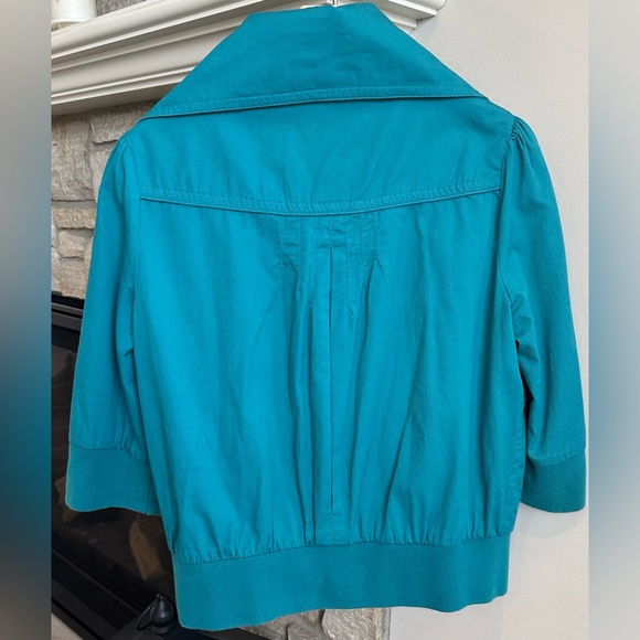 ✨NWT✨ Tulle Corduroy zip up jacket with large collar 3/4 length sleeves size L - Picture 14 of 14